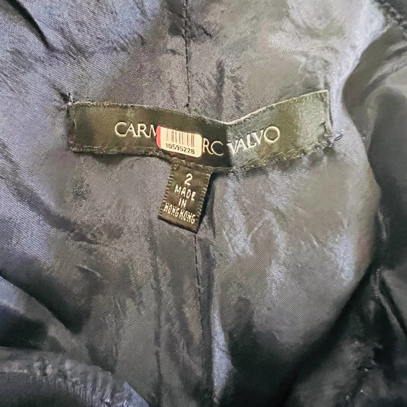 Carmen Marc Valvo Major Moment Ruffle One Shoulder Maxi Dress Size 2 - Picture 6 of 11